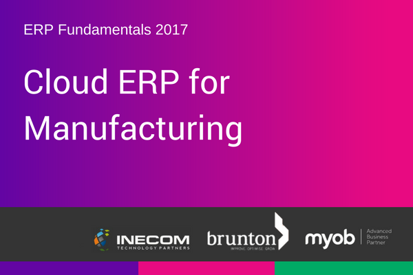 Cloud ERP for manufacturing