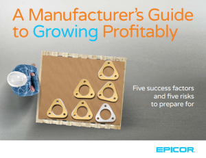 A manufacturer's guide to growing profitibility