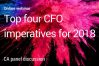 Top four CFO imperatives for 2018