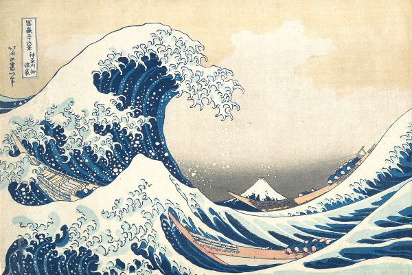 Ukiyo-e Japanese woodblock Tsunami - symbolising that it won't be an easy time for Imagr cracking the Japanese retail market beyond a trial.